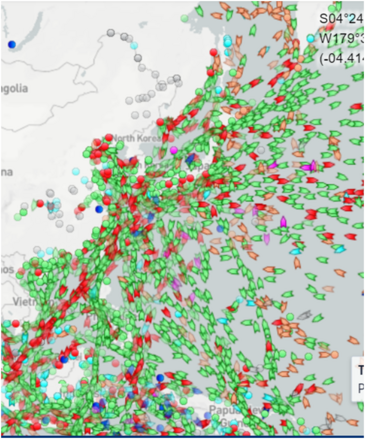 Graphic showing China Ship Congestion
