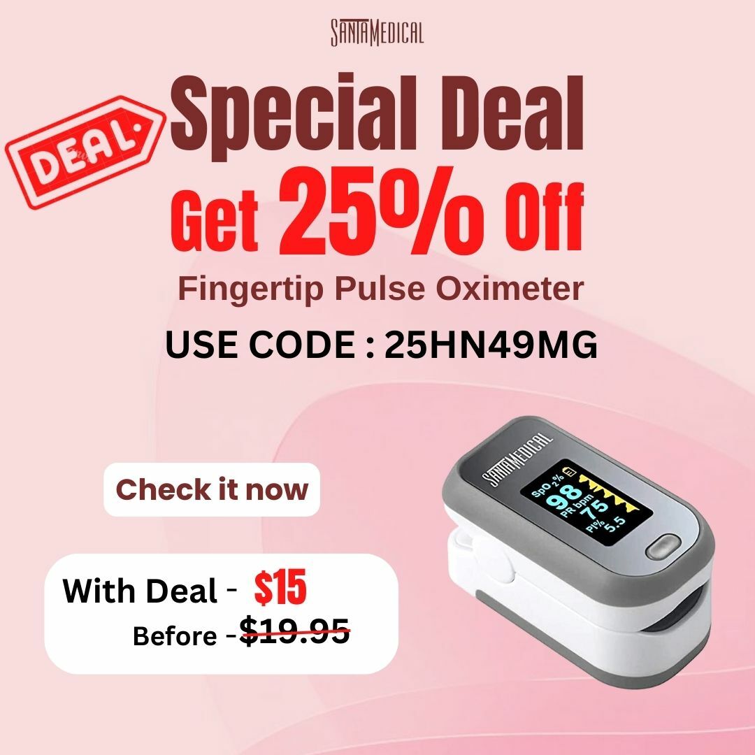 Santamedical Announce 25% OFF on Finger Pulse Oximeter